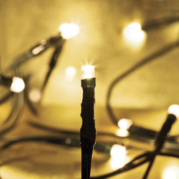80-flammige LED-Minilichterkette, warmweiße LEDs