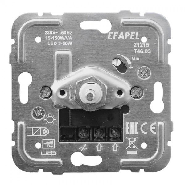 EFAPEL® - Druck-/Wechsel- Dimmereinsatz, 15-150W/VA, LED 3-50W