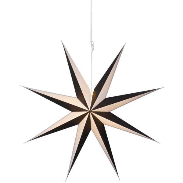 Weihnachtsstern, ALVA, schwarz-weiß, Ø 75cm, 1 x E14/25W