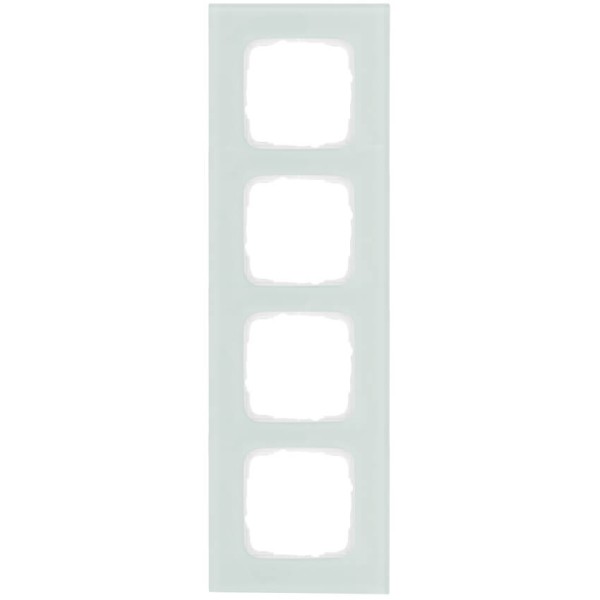 KLEIN - Abdeckrahmen, KLEIN SI®, Glas mint/weiß - 4-fach