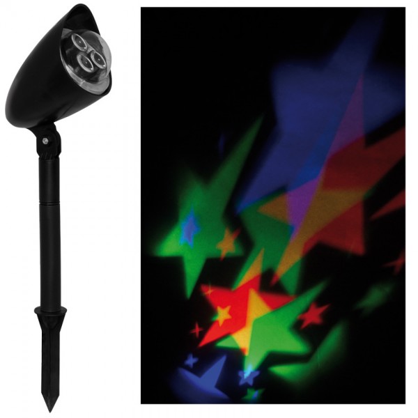 LED-Projektor, rotierende bunte Sterne