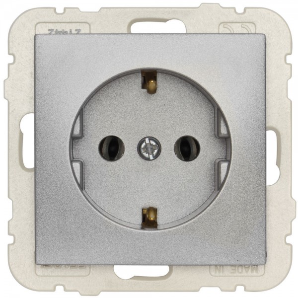 EFAPEL® - Kombi-Steckdose, LOGUS 90, alu-silber