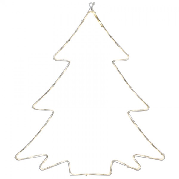 LED-Lichtmotiv, LUMIWALL, Tannenbaum, H50cm, B 45cm, 60 warmweiße LEDs