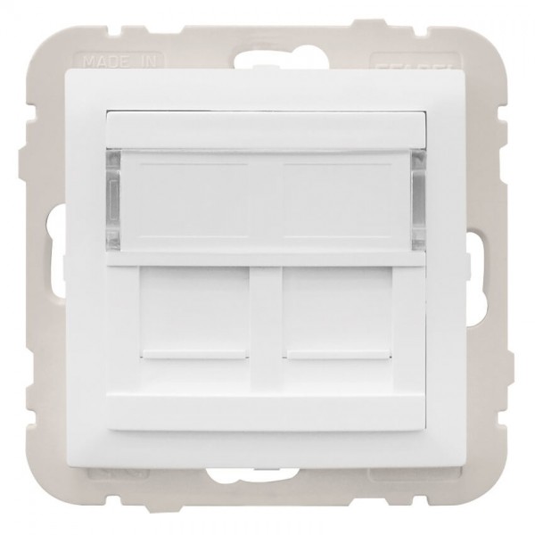 EFAPEL® - Zentralplatte, für UAE 1-2-fach, für Keystonemodule, mit Kunststoffträger, LOGUS 90,