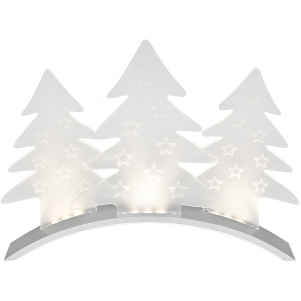 LED-Weihnachtsleuchter, PLEXI TREES, 9 warmweiße LEDs