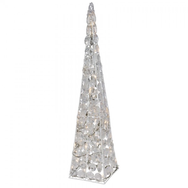 LED-Pyramide, H 60cm, 24 warmweiße LEDs