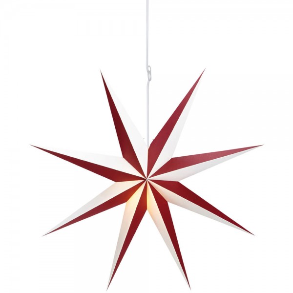 Weihnachtsstern, ALVA, bordeaux-weiß, Ø 100cm, 1 x E14/25W
