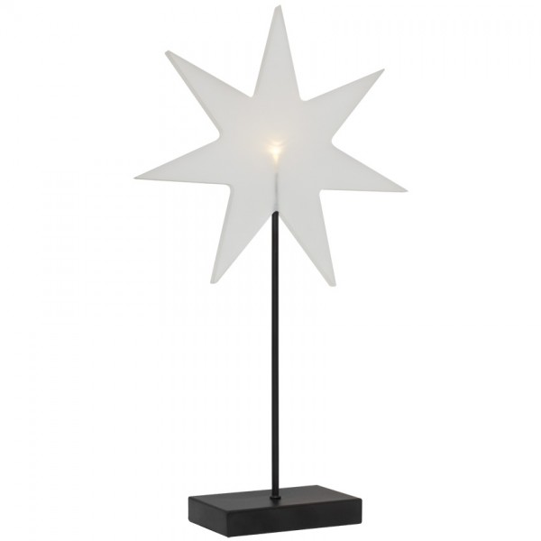 LED-Weihnachtsstern stehend, KARLA ,H 45cm, B 25cm, T 8cm, 1 warmweiße LED