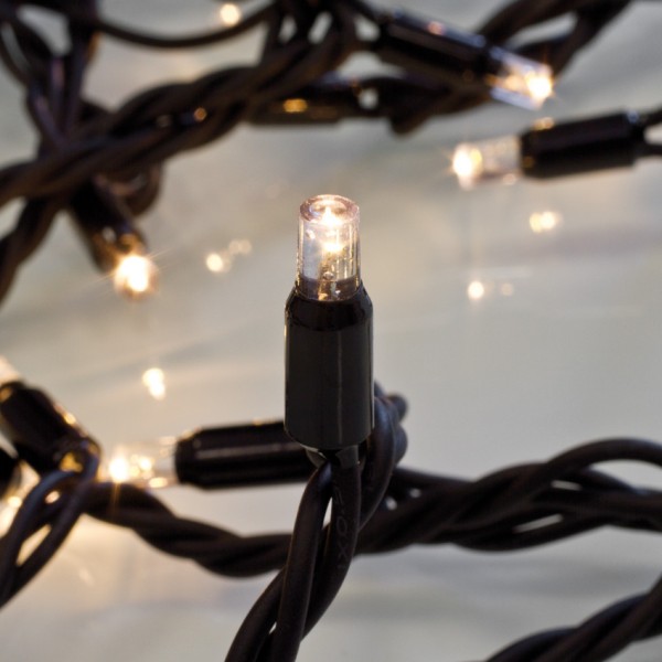 WINGLINKS - LED-Minilichterkette, L 5m, 50 LEDs/3,5W, 2700K, schwarz