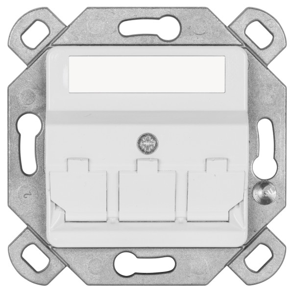 KLEIN - Modularadapter zur Aufnahme von CAT-Modulen in Kanal- und Schalterdosen - reinweiß