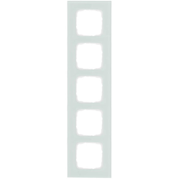 KLEIN - Abdeckrahmen, KLEIN SI®, Glas mint/weiß - 5-fach