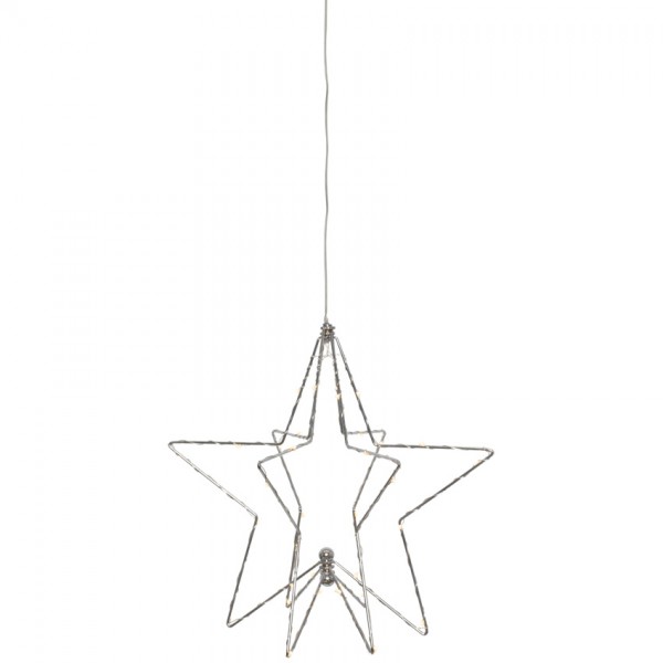 LED-Weihnachtsstern, 3D, Ø 30cm, H 30cm, 36 warmweiße LEDs