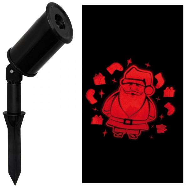 LED-Projektor, roter Weihnachtsmann, starr