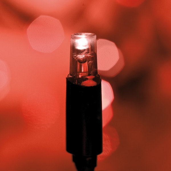 LED-Minilichterkette, L 5m, Verlängerungs-Kette, 50 rote LEDs