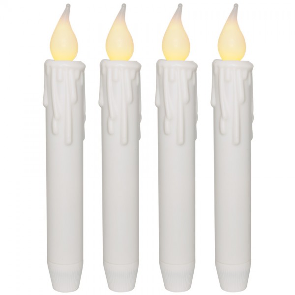 4 LED-Adventskerzen, orange flackernde LEDs, H 170