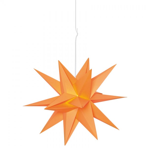 Weihnachtsstern, SKILLINGE 3D, Ø 50cm, orange, 1 x E14/25W