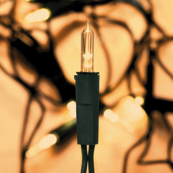 LED-Minilichterkette, L 10m, 50 Bernsteinfarbene, superwarmweiße LEDs