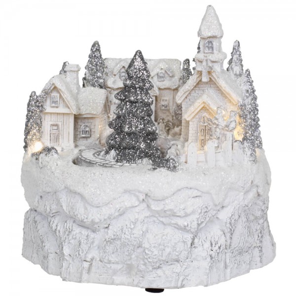 Weihnachtsszene, Winterlandschaft TRAINVILLE, fahrender Zug