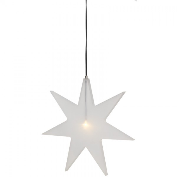 LED-Weihnachtsstern hängend, KARLA, Ø 20cm, T 5cm, 1 warmweiße LED