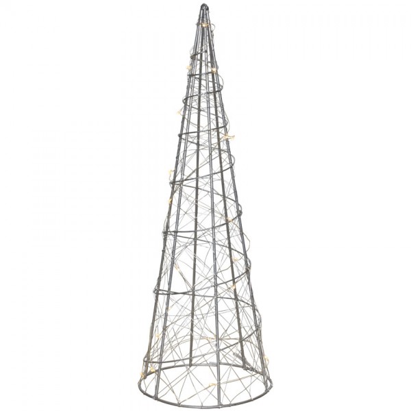 Pyramide, H 40cm, Ø 14cm, warmweiße LEDs