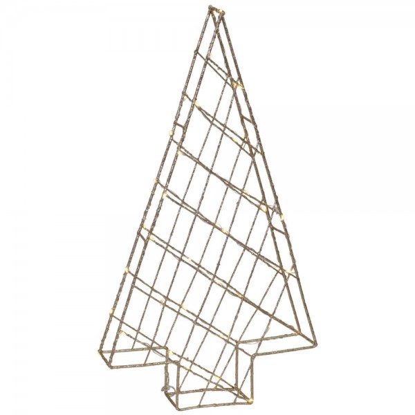 LED-Weihnachtsleuchter, Tannenbaum, H 45cm, 50 warmweiße LEDs, batteriebetrieben
