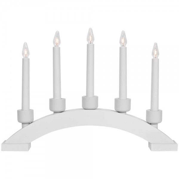 Weihnachtsleuchter, PAINT SNOW, 5 x E10/55V/3W