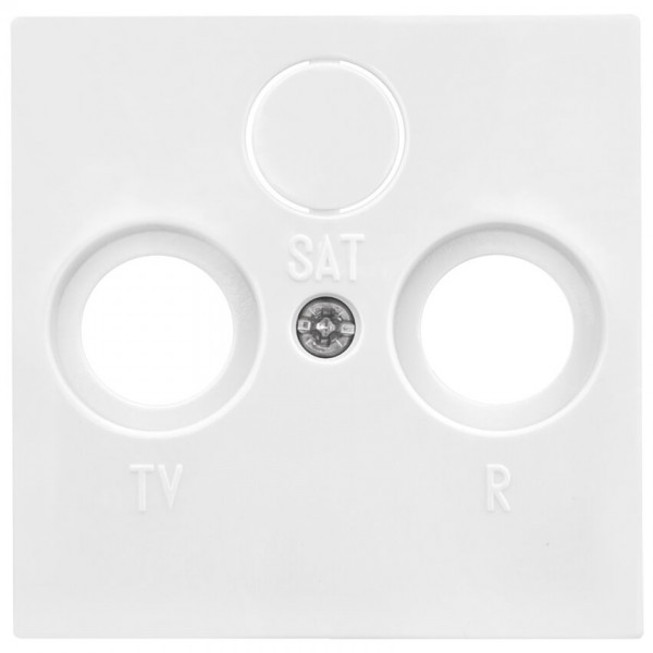 GIRA® - Zentralplatte, für TV/Radio/SAT- Antennensteckdose, SYSTEM 55, reinweiß glänzend