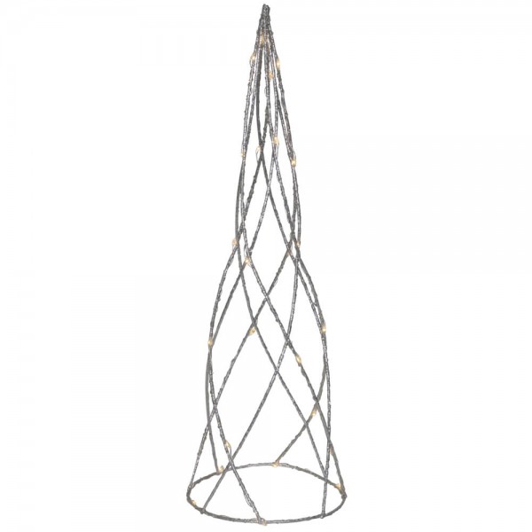 Pyramide, H 40cm, 25 warmweiße LEDs, batteriebetrieben