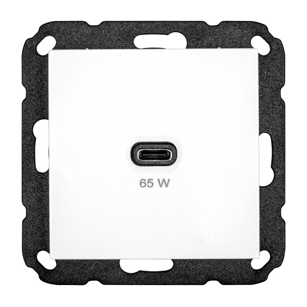 UP-Kombiladegerät, 1 x USB-C, 5-20V/max. 3,25A (65W), 55 x 55 mm, reinweiß (~RAL 9010)