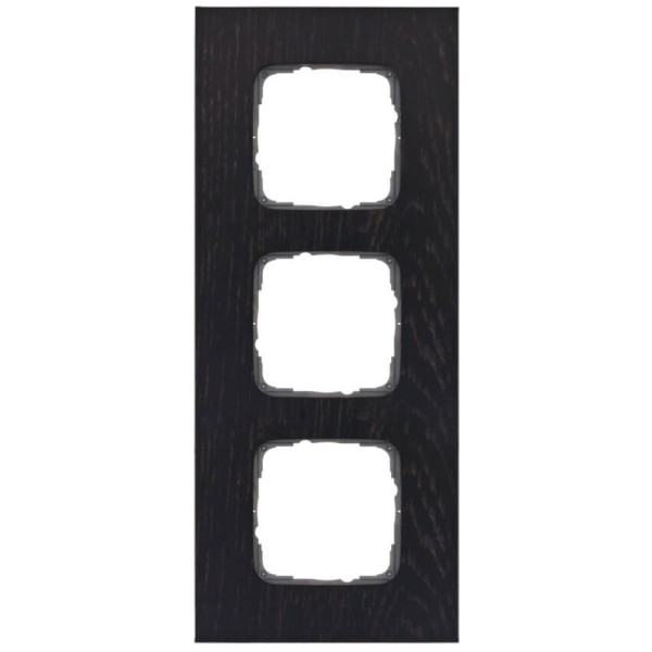KLEIN - Abdeckrahmen, KLEIN SI®, Holz Eiche Wenge schwarz - 3-fach