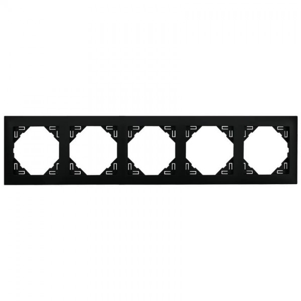 EFAPEL® - 5-fach Abdeckrahmen, LOGUS 90, schwarz matt