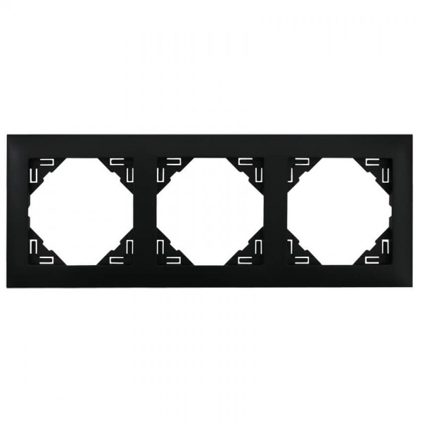 EFAPEL® - 3-fach Abdeckrahmen, LOGUS 90, schwarz matt