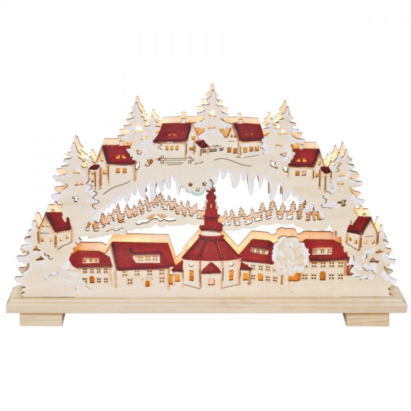 Weihnachtsleuchter, Seifener Dorf, 10 x E10/24V/3W